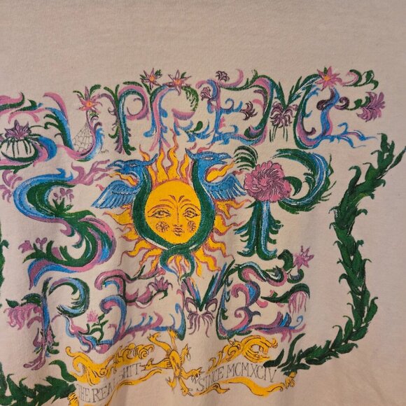 Supreme Crest Logo T-Shirt Natural White M - Picture 3 of 4